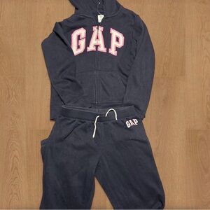 GAP Kids Dark Blue Joggers with Pink Logo size XXL (14-16)